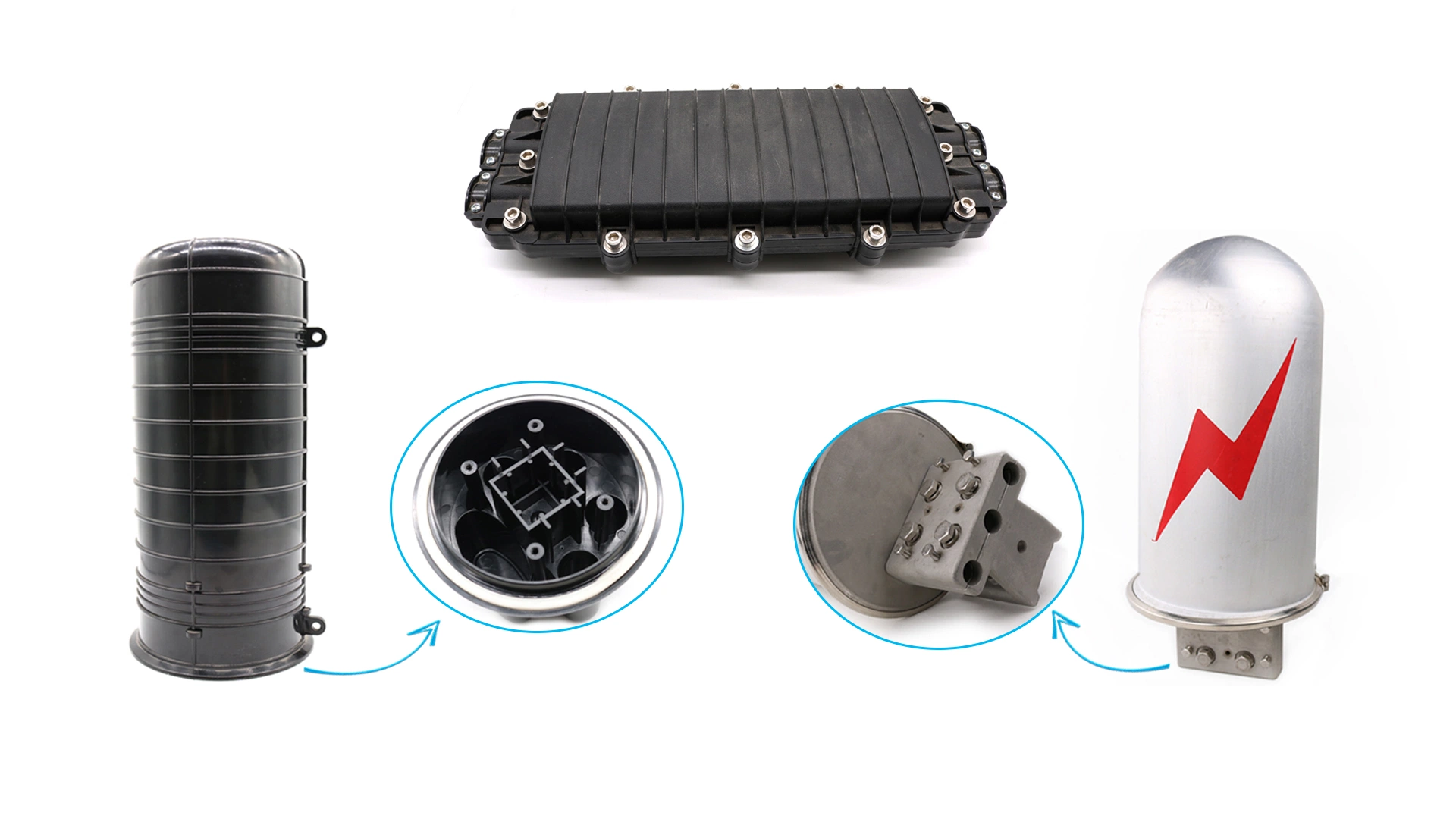 Plastic Dome Type Joint Box for Optic Fiber Cable 3ins/ 3outs