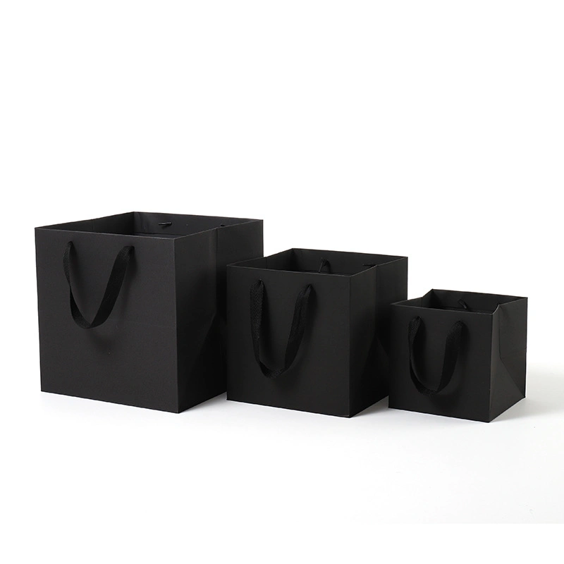 Recyclable Cotton Handle Reinforced Paper Kraft Shopping Bags