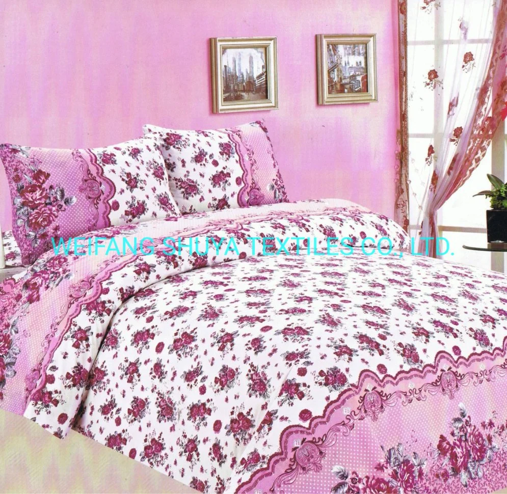 Home Textile Factory Direct Manufacture Printed Microfiber Polyester Bedding Set