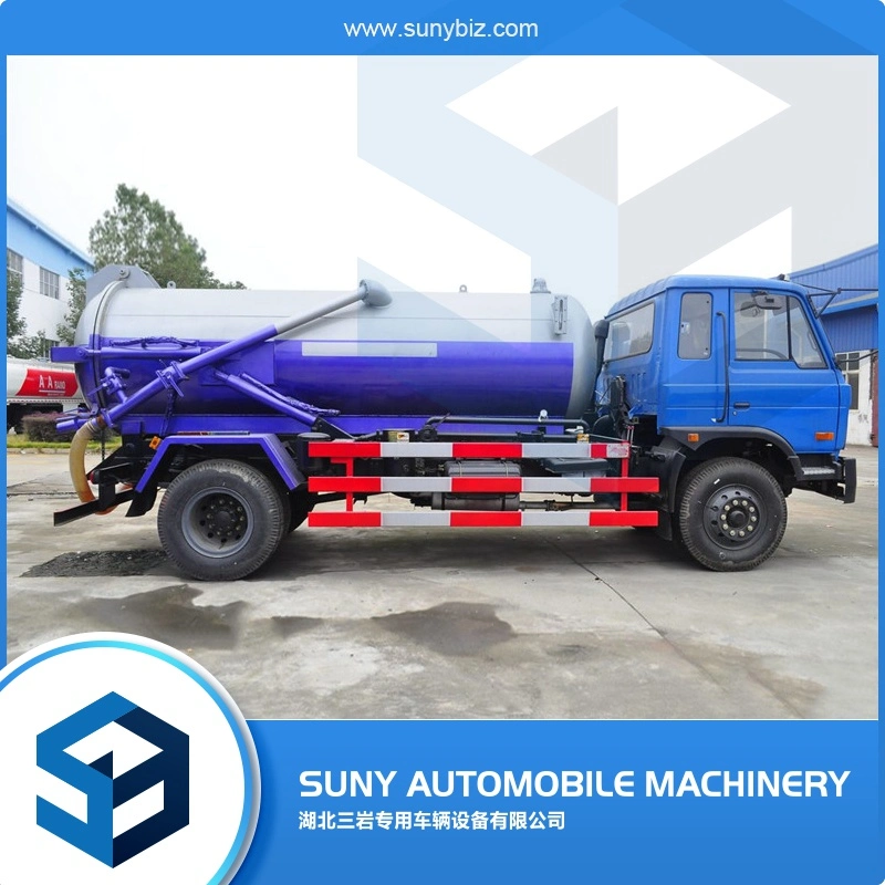 Dongfeng 8-10 Cubic Miters Vacuum Sewage Fecal Suction Tank Truck