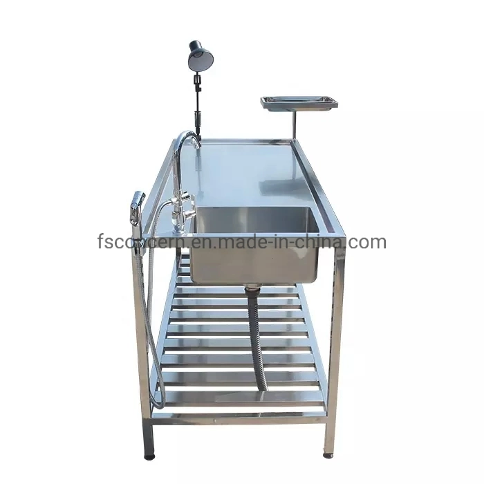 Veterinary Operating Dissection Table Steel Embalming Veterinary Animal Autopsy Table Manufacturer