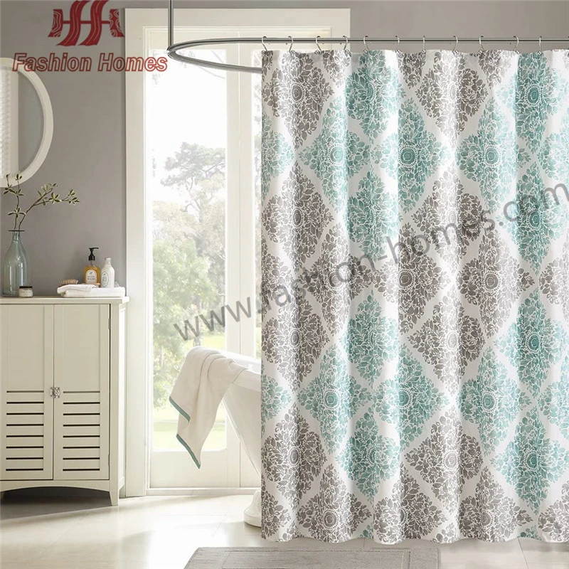 Classical 100% Polyester Printed Bathroom Curtain