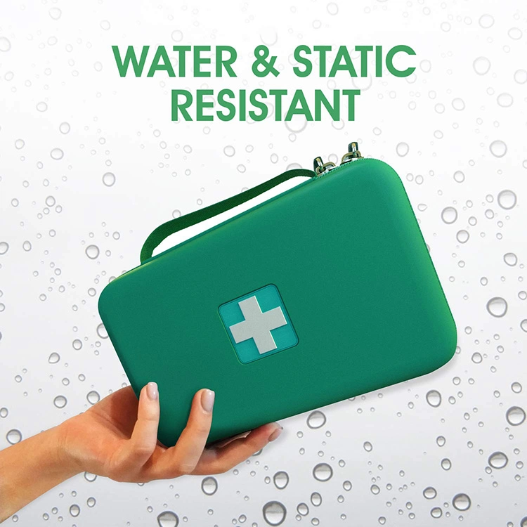 Custom Logo Hard Shell Green Portable Waterproof EVA Hard Shell Medical Appliance Storage Case