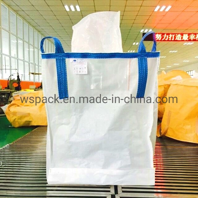 1 Ton Top Skirt Flat Bottom Customizable Corner Loops FIBC Jumbo Big Bag