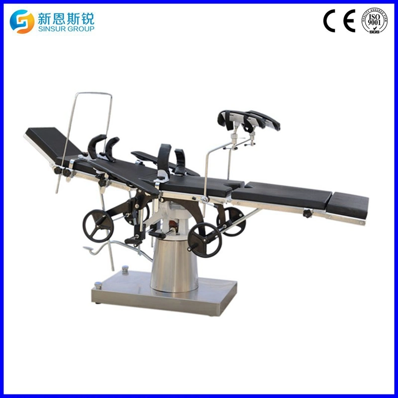 Hot Sale! Hospital Medical Equipment Head-Controlled Manual Surgical Operation Table