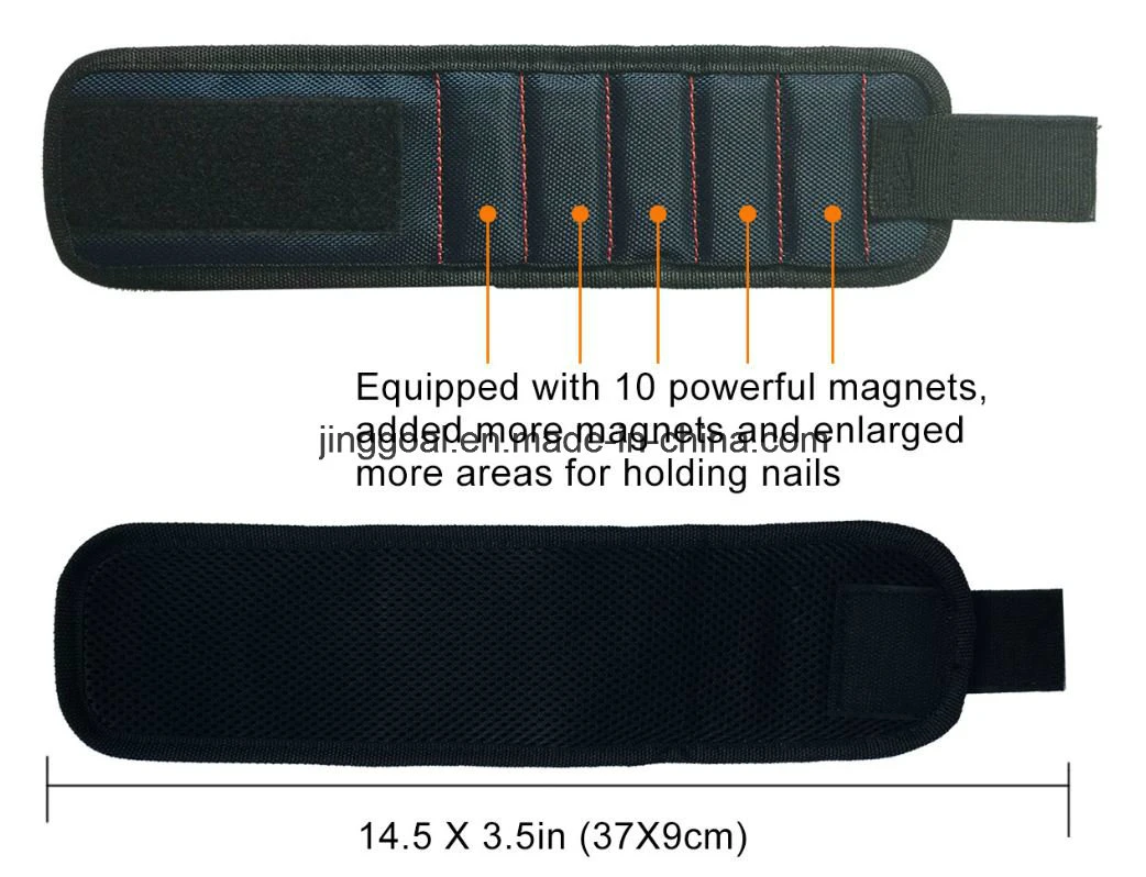 Adjustable Wrist Strap with Super Strong Magnets and Hook Magnetic Wristband