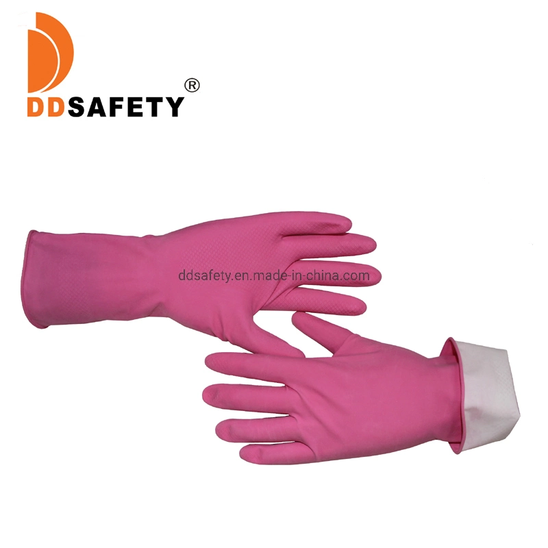 Best Manufacturers Pink Latex Labour Protection Cleaning Glove Factory Kitchen/Bathroom Using, Working, Painting, Gardening, Fishing