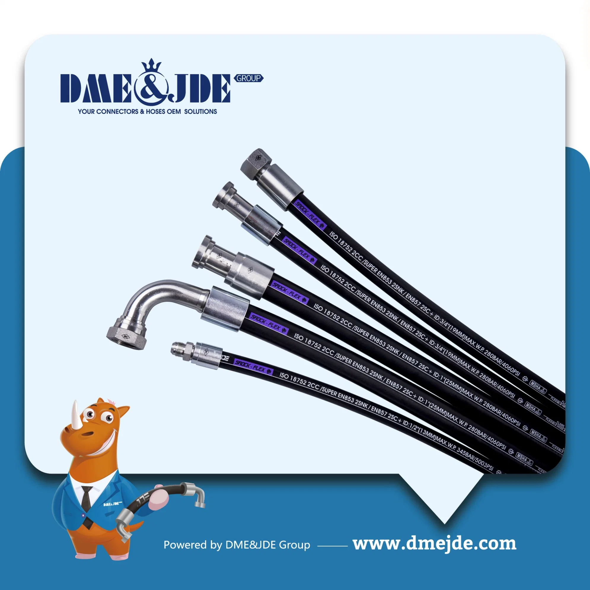 2W +155 &deg; C Wire Braided High Temperature Hose