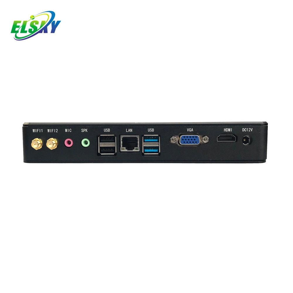 كمبيوتر Elsky Mini مع معالج Haswell من الجيل الرابع i3-4005u شبكة LAN RJ45 أو شبكة LAN مزدوجة 1*Msata 2*SATA 3.0 COM RS232 HD4005