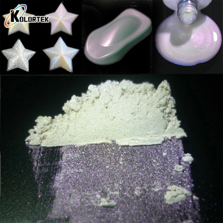 China Wholesale/Supplier White Sparkle Ghost Pearl Paint Pigment Dry Interference Pearl Pigment Powder