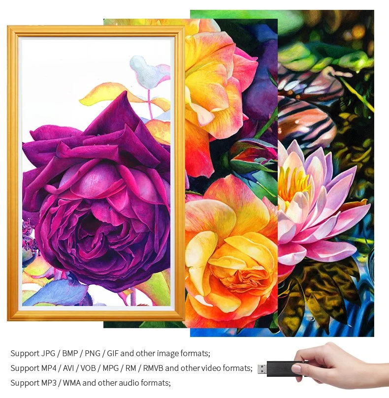 Intelligent Split LCD Screen Photo Frame Digital Signage Android Cms Remote Advertising Display