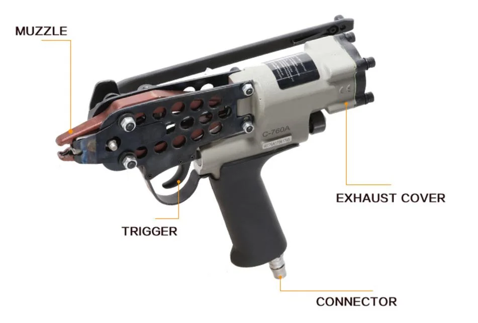 Pneumatic C Ring Tool C-77xe Hog Ring Staple Gun for Animal Cage