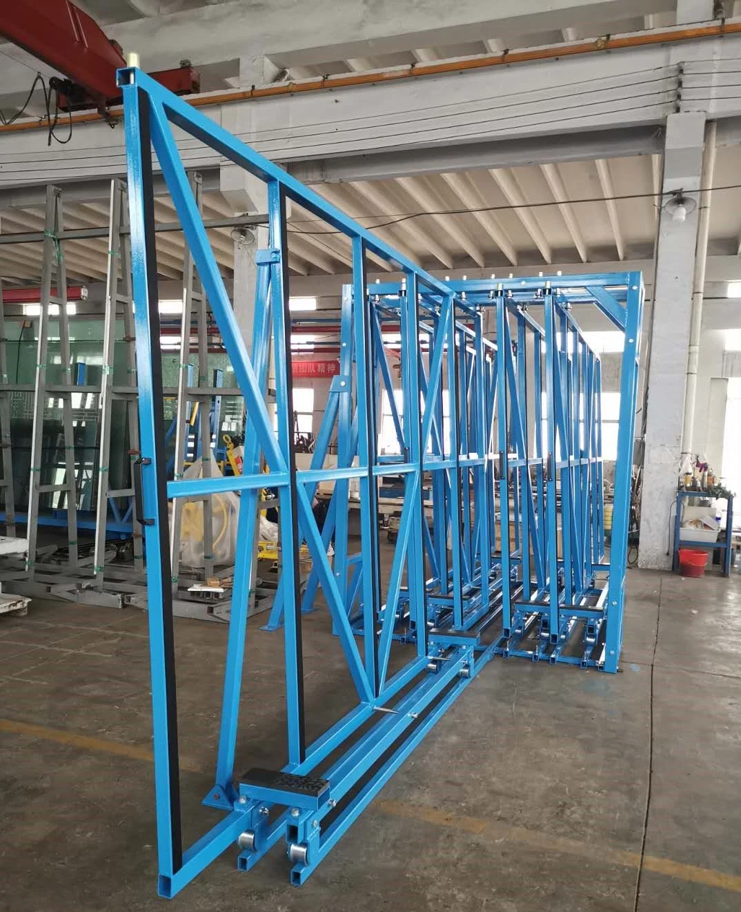 Drawer Type Glass Rack System for Flat Glass From Professional Rack Supplier Glass in Warehouse