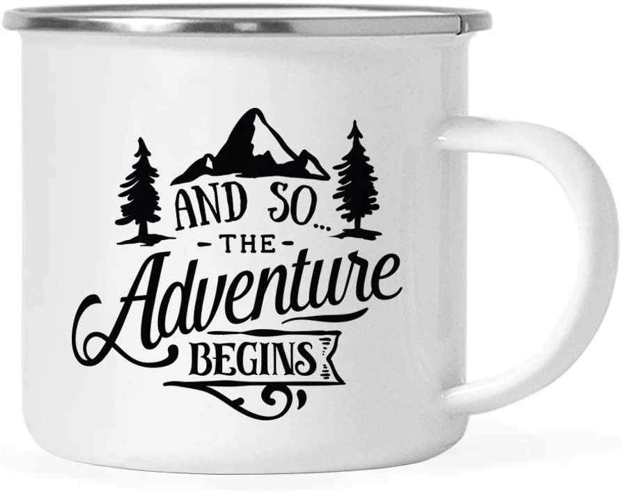 Camping Wedding Gift Metal Travel Coffee Mug