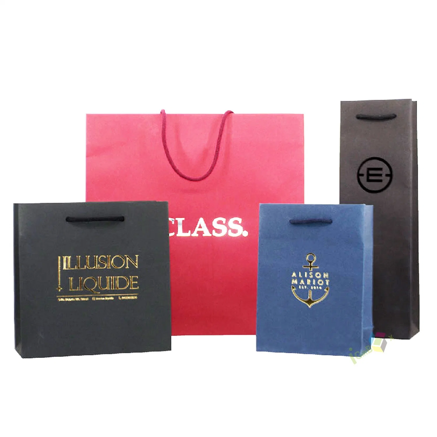 Multi-Size Reusable Shopping Bags Paper Bags for Gift Cosmetic Small Business