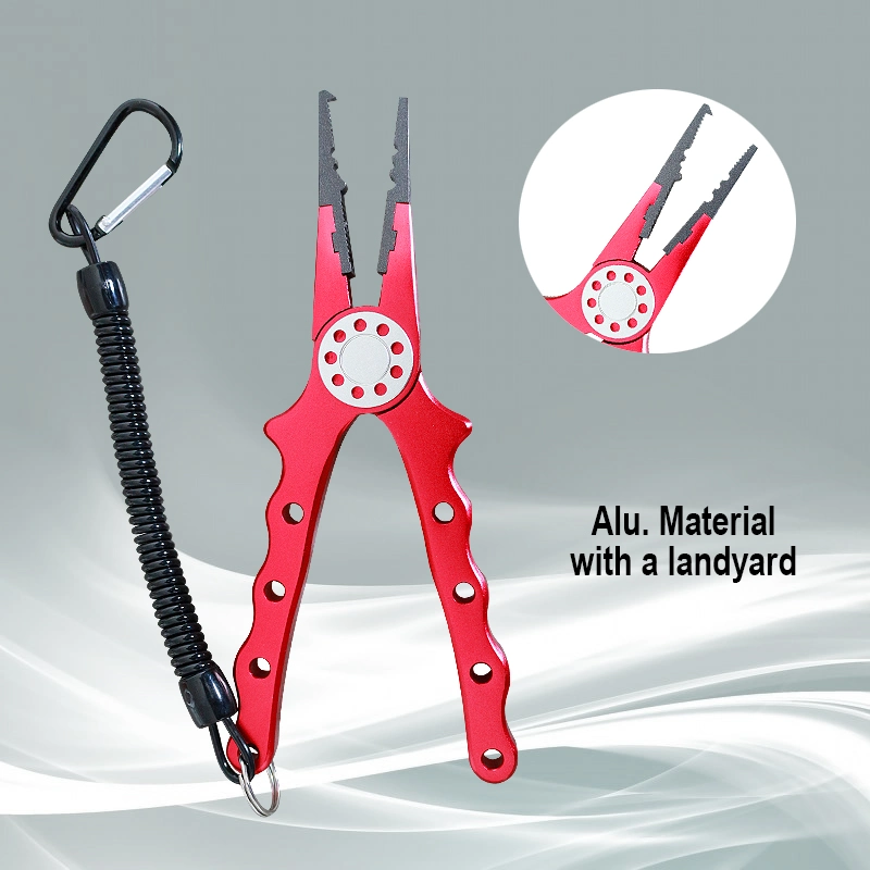 Alu. Fishing Plier with Landyard for Fishing Tools