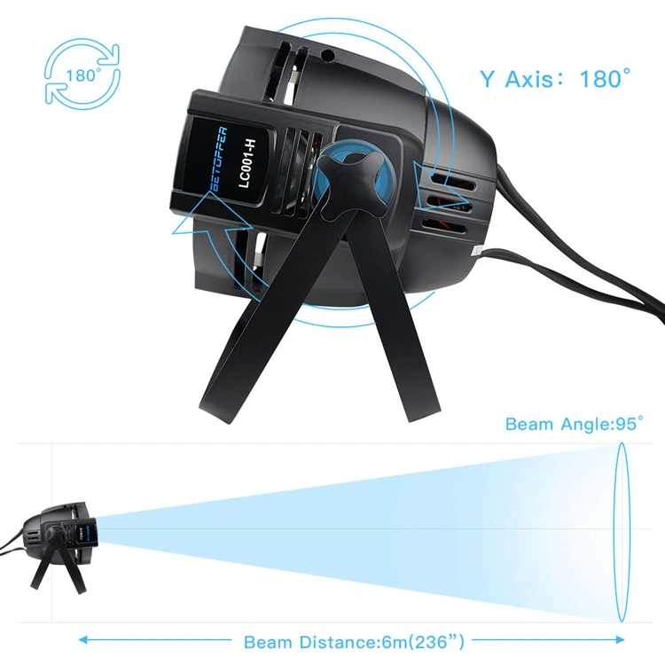 IP30 Interior 100W COB PAR LED escena luz boda disco Rendimiento