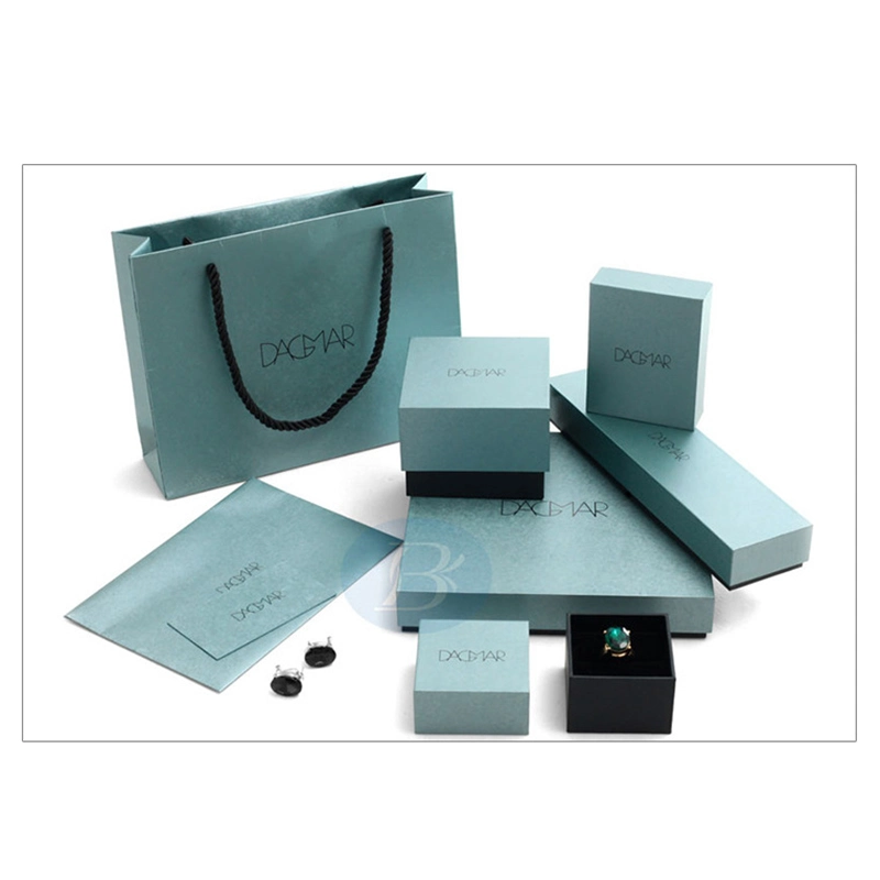 China Wholesale Custom Logo Jewelry Set Cardboard Paper Jewelry Gift Box with Gift Paper Bag