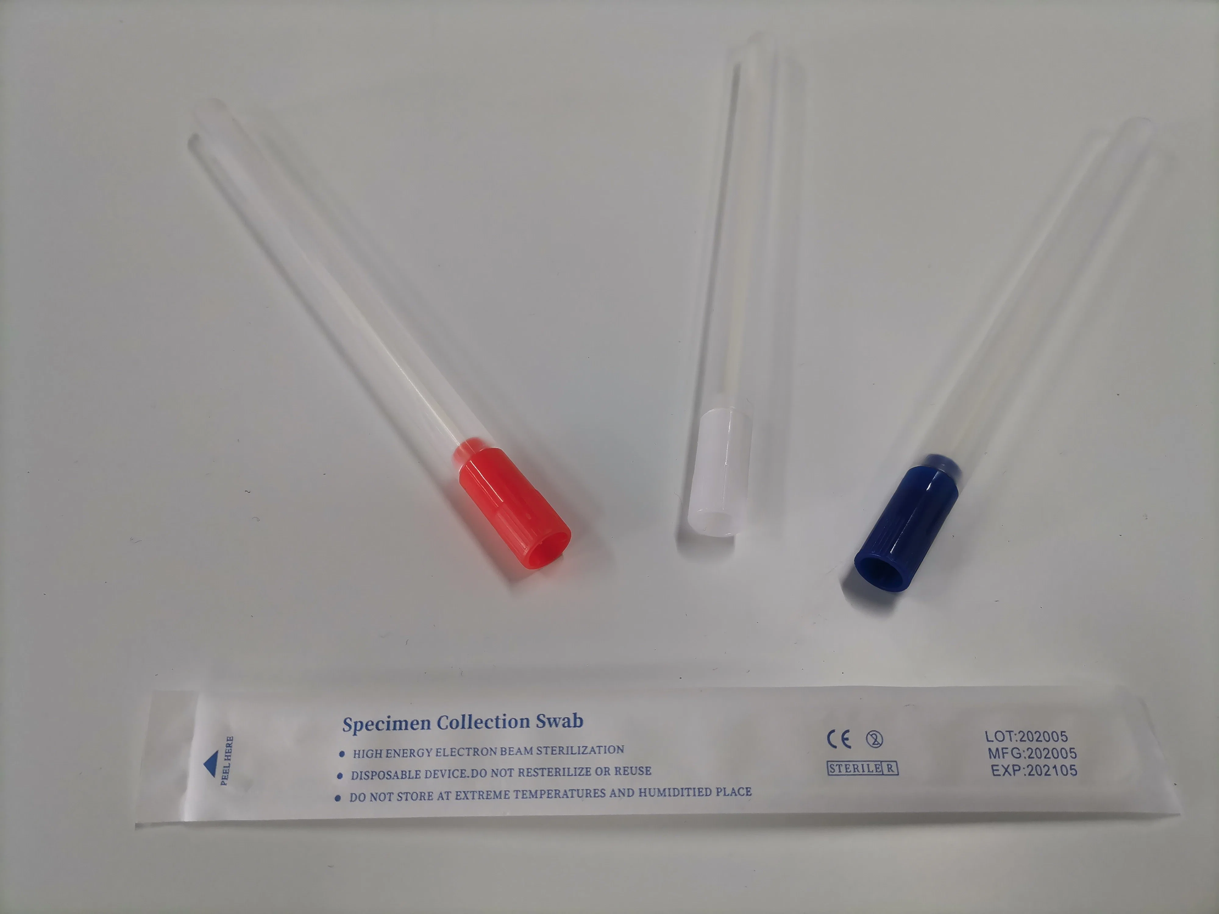 Medio de transporte Amies Swab Stick, hembra/macho hisopo de algodón estéril Stick, médicos de laboratorio con un hisopo estéril de transporte Amies hembra mediano