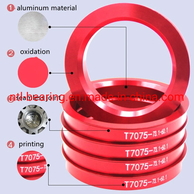 57.1-65mm aluminio plateado el cubo de rueda la reducción de anillo para Auto Parts