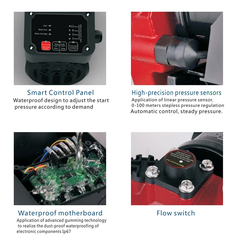 0.7HP 480W Horizontal Centrifugal Booster Pumps Drinking Water with High Flow Rates