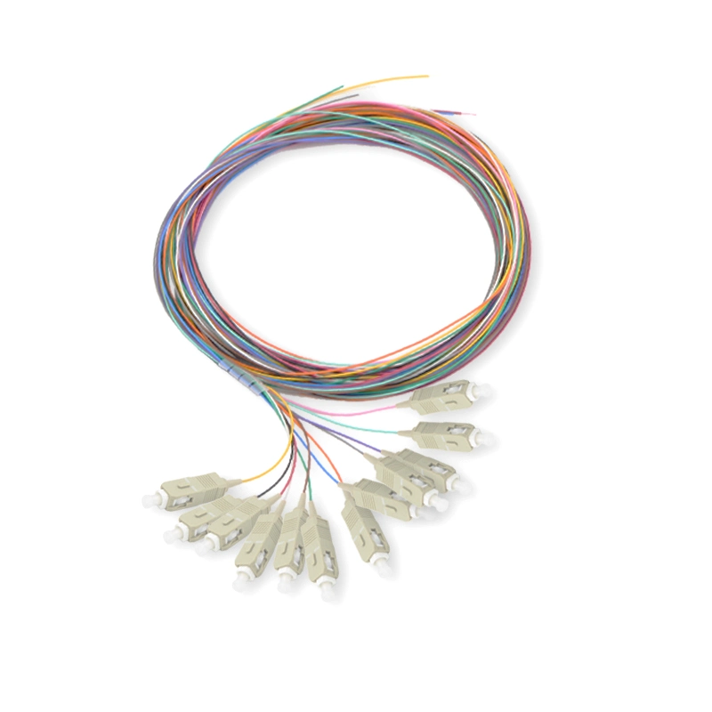 12 Fibers mm Sc/LC/FC/St 9/125 Single Mode Bunch Fiber Optic/Optical Pigtail