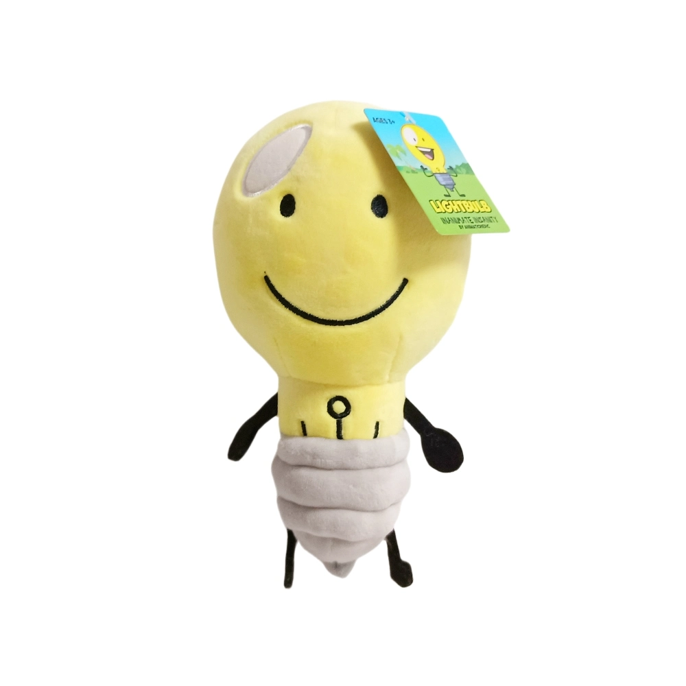 Creative Lightbulb Cartoon Figure Soft Plush Stuffed Gift Custom Toys