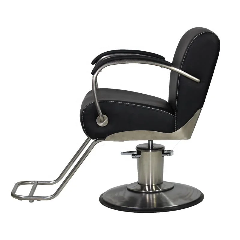 Black Customized Modern High quality/High cost performance  Modern Salon Equipment Beauty Barber Chair with Pedal
