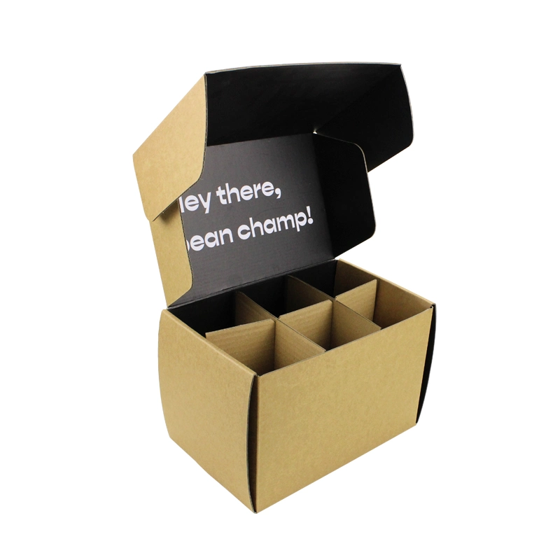 Custom Logo Printed Corrugated Black Cosmetic Mailer Box Custom Logo Strong Shipping Boxes