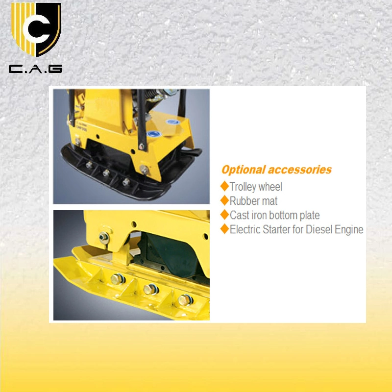 6.0HP Air-Cooled Diesel Driven Road Marking Machine 110kg 240lbs Gravel Ground Compactor