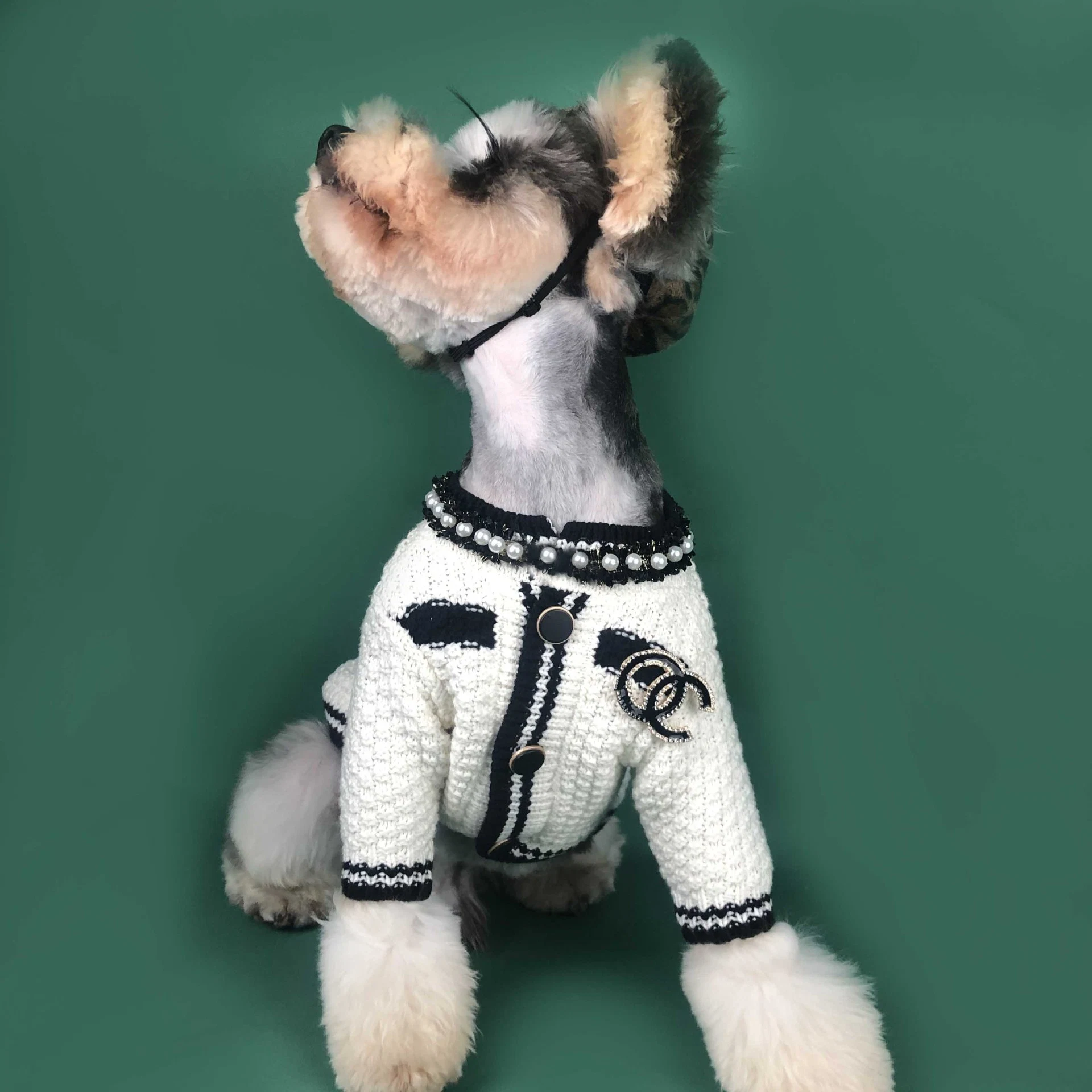 Venta caliente perro de lujo del diseñador de ropa de abrigo de perro Bulldog Chihuahua ropa ropa de invierno de PET PET