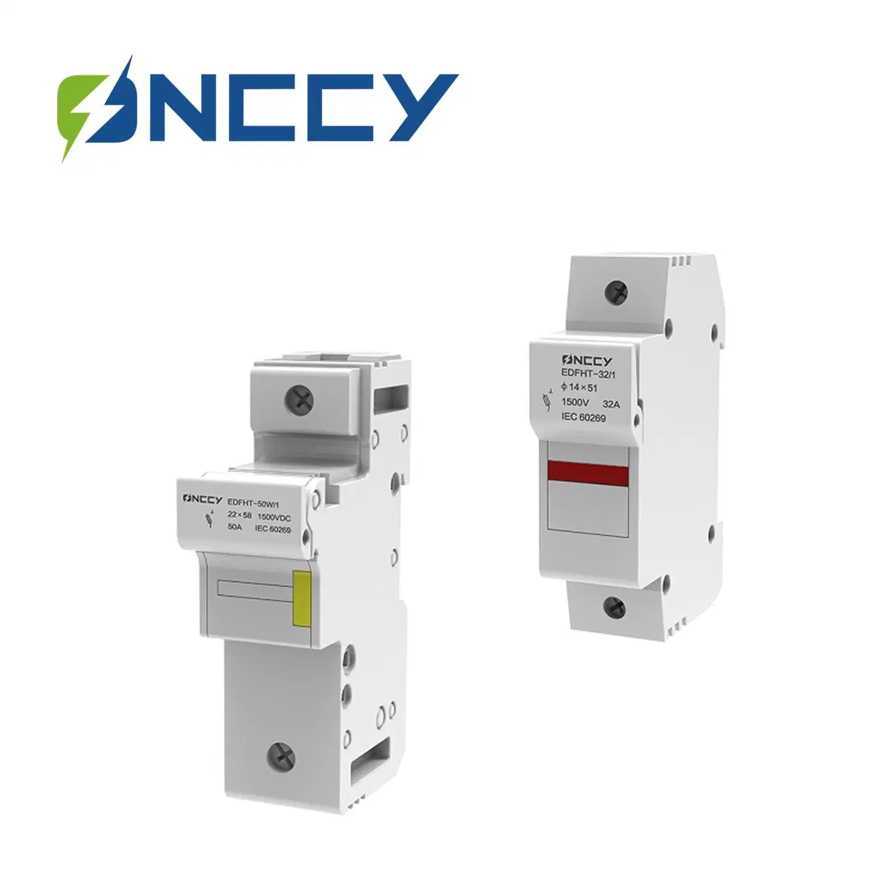 Fusível de suporte de fusíveis PV DIN Rail DC 1000 V/1500 V 16/50A Interruptor