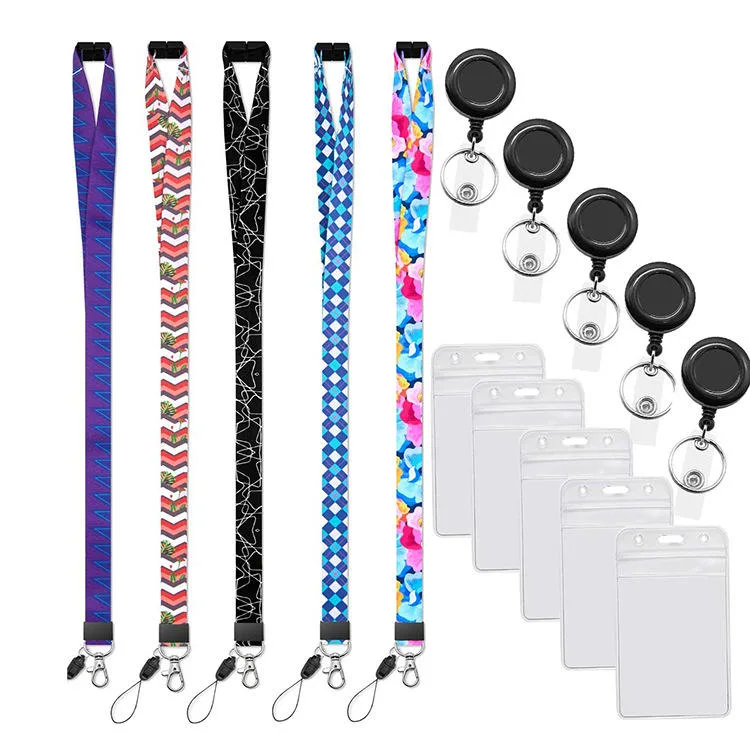 Office Items Neck Name Brand Lanyards Card Holder Keychain Lanyard Water Resistant Conference Badges Name Badge Holder Teacher Lanyard with Logo Custom