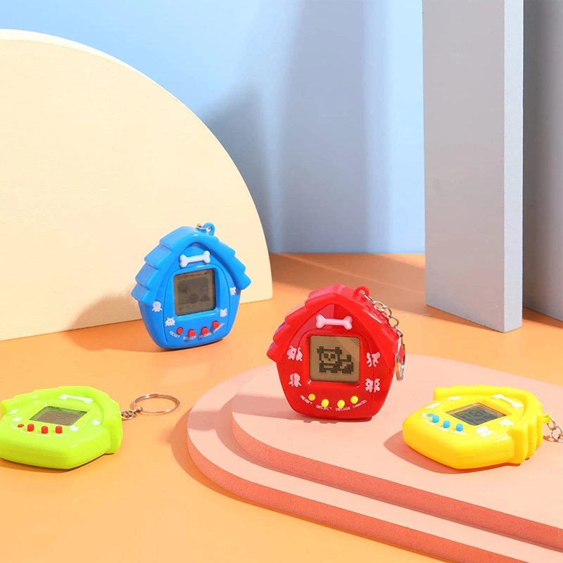 2.2 polegadas 168 Animais Nano House Shape Keychain Electronic nostálgico Jogo de Tamagotchi portátil retro de porta-chaves de animal de estimação digital virtual