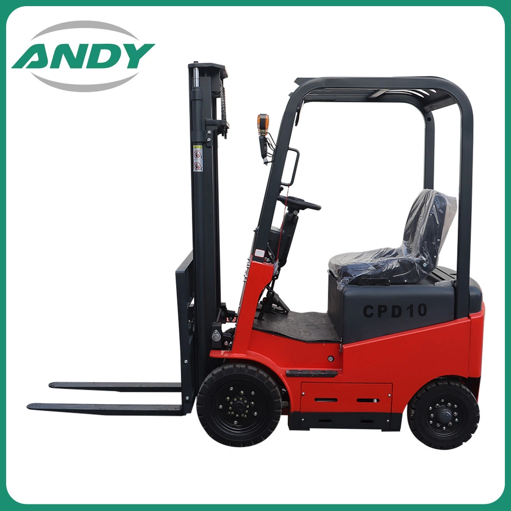 1.0ton 1000kg Lifting Height 4500mm Material Handling Equipment Four Wheel Battery Electric Forklift Equipment