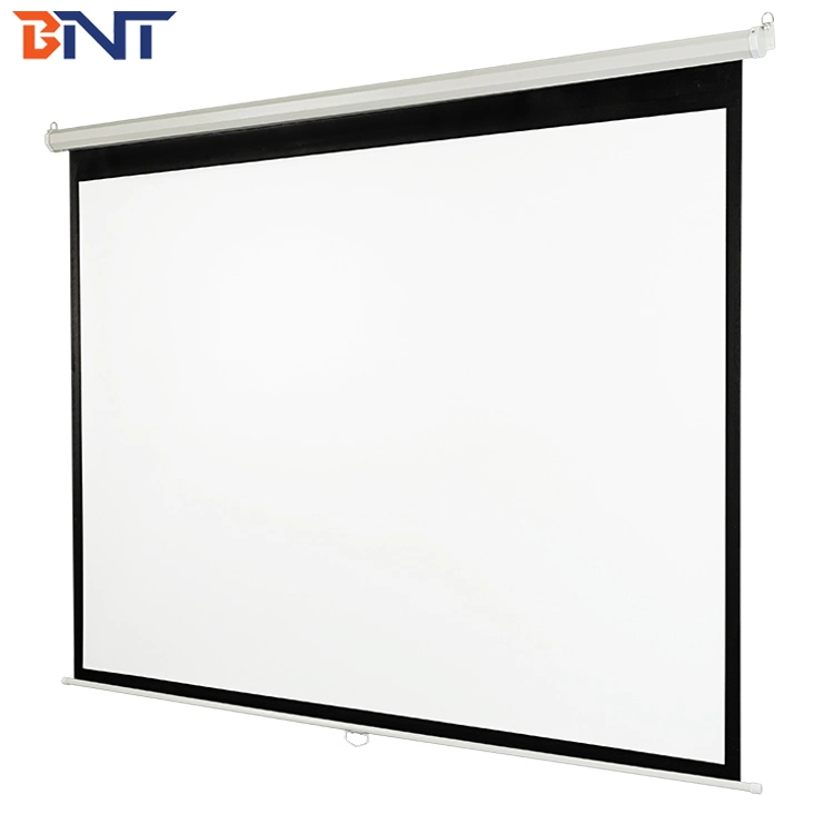 Manual Wall Mount Rolled Down Wall Manual Projector Screen for 4: 3 120 Inch