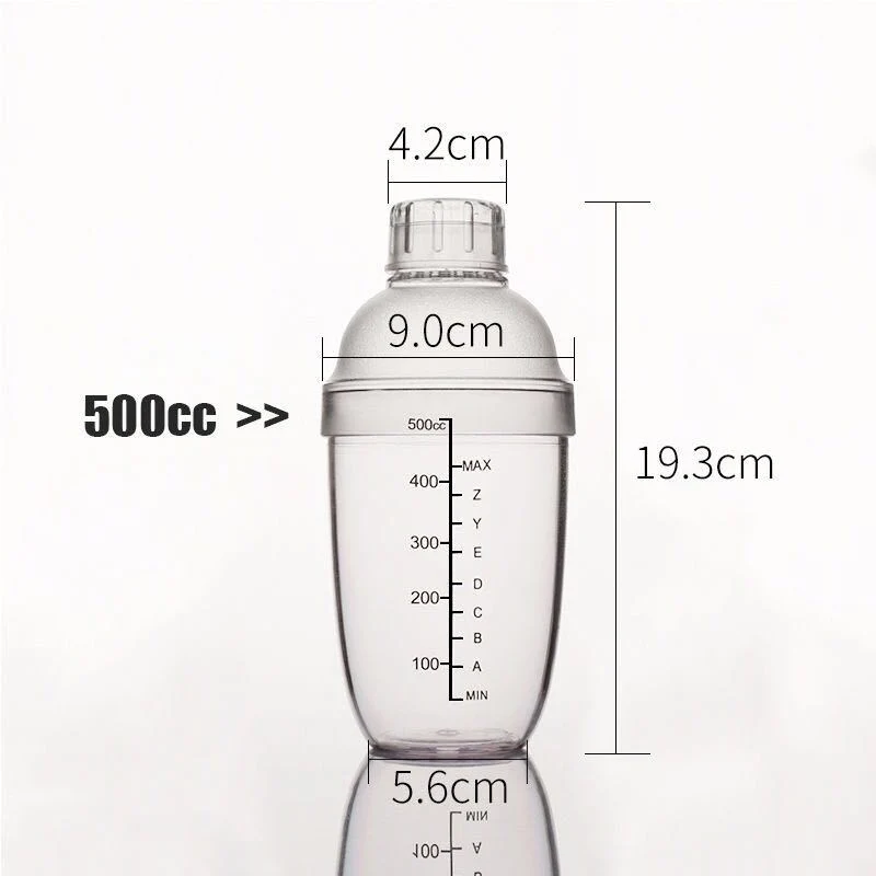 1000ml Big Capacity Plastic Cocktail Shaker with Customized Logo Printed