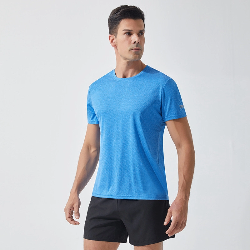 Plus Size Quick Dry Men's Sports Jogging T-Shirts remontée d'humidité hors travail Tee Shirt pour hommes