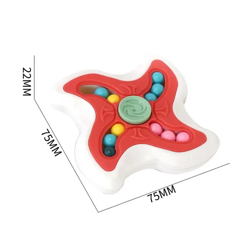 Promotional Toy Children Colorful Early Educational Decompression Toys Magic Bean Rotating Cube Stress Fidget Beans Toy Puzzle Beads