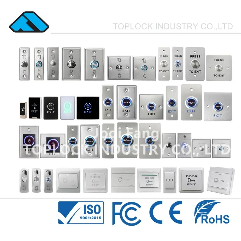 Manos libres sin tocar el interruptor de botón de infrarrojos de acero inoxidable Sistema de construcción de Intercomunicación de seguridad