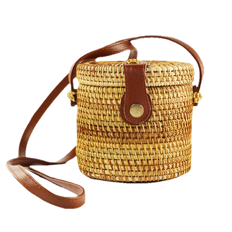 Newest Handmade Straw Rattan Shoulder Cross-Body Summer Beach Bag
