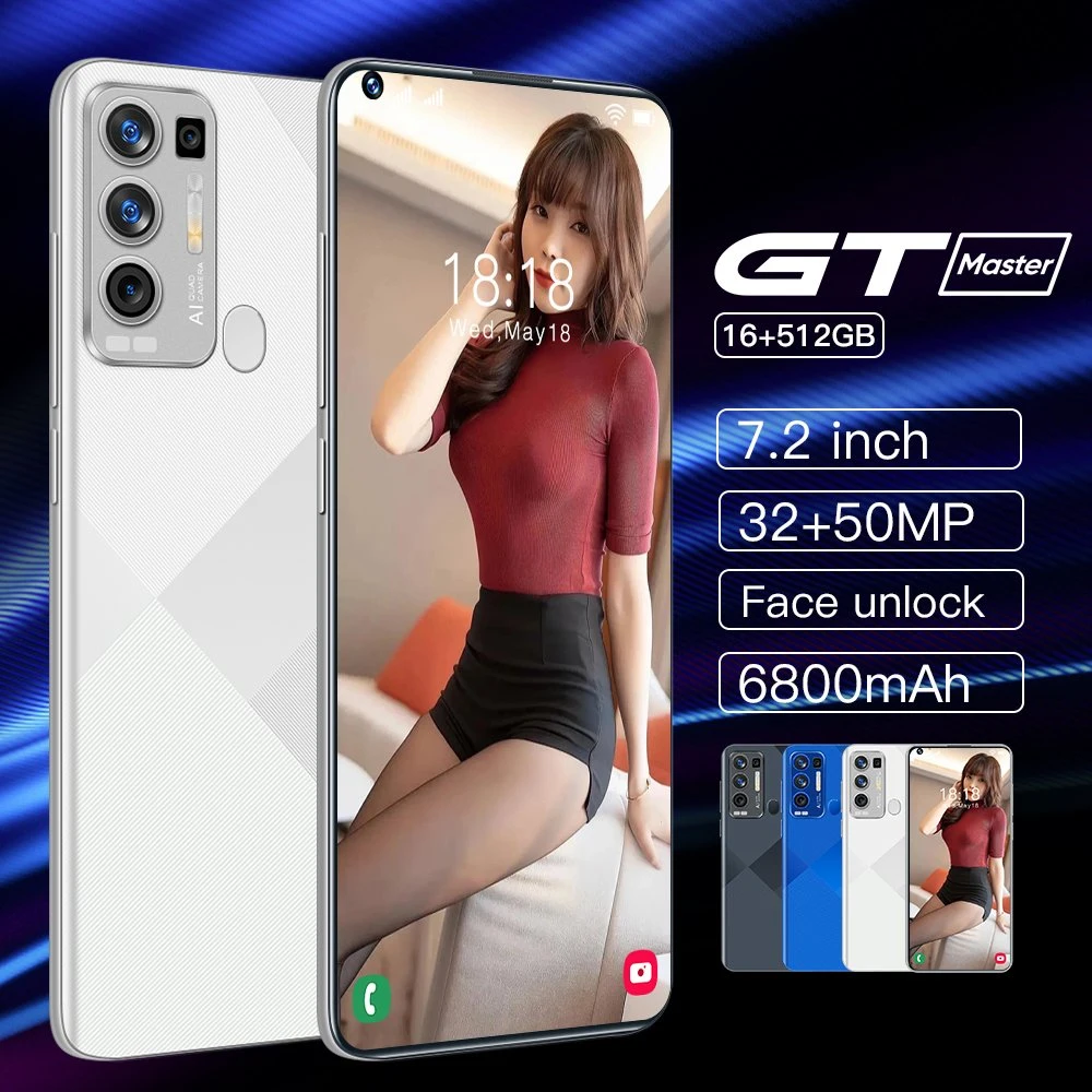 Factory Wholesale GT Master 5G Mobiltelefon 128GB 6GB RAM GSM-Smartphone mit freiem Multiplikator