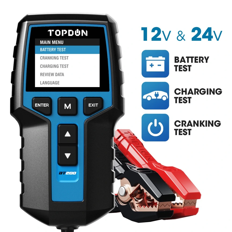 Topdon Europe UK Germany Italy Stock Bt200 160W Prismatic SLA Hioki Tmax 8 Channel Battery Discharger Cell Capacity Load Internal Resistance Tester Amh