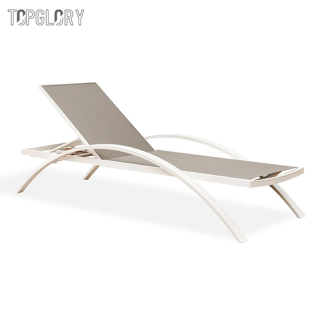 Swimming Pool Furniture Outdoor Aluminum Beach Upholstery Lounge Chaises Pool Chairs Sun Lounger