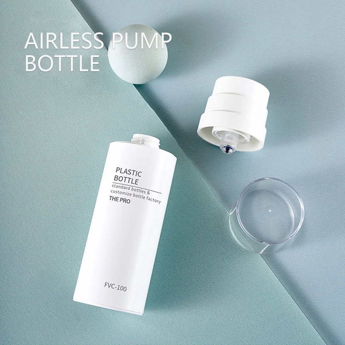 La nouvelle bouteille de PP comme Matte Airless luxe résistant 50ml Eau de nettoyage blanc transparent 100ML Airless bidon de toner de la pompe à vide