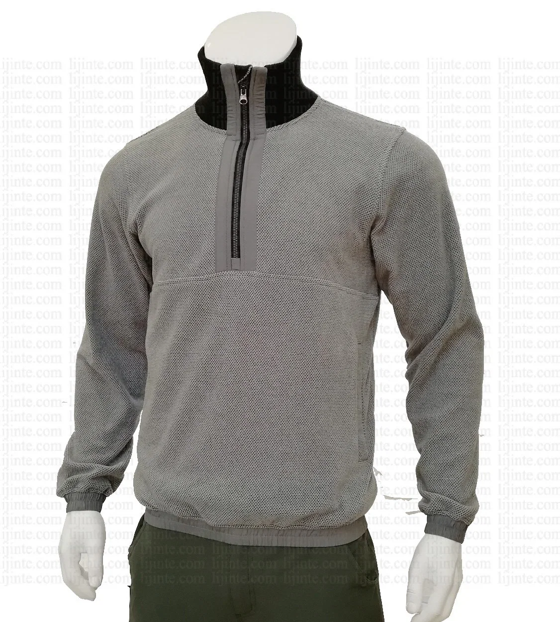 Men Fashion Fitness Style Stand Collar Winter Fleece Workwear