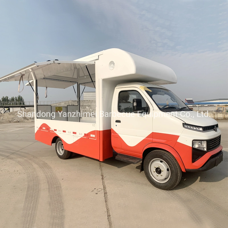 Mobile Dining Car Gasoline Engine Fast Food Truck for Sale