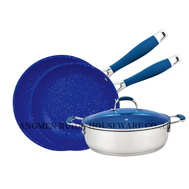 High quality/High cost performance Kitchen Utensils Kitchenware Stainless Steel Frypan Saucepan Cookware