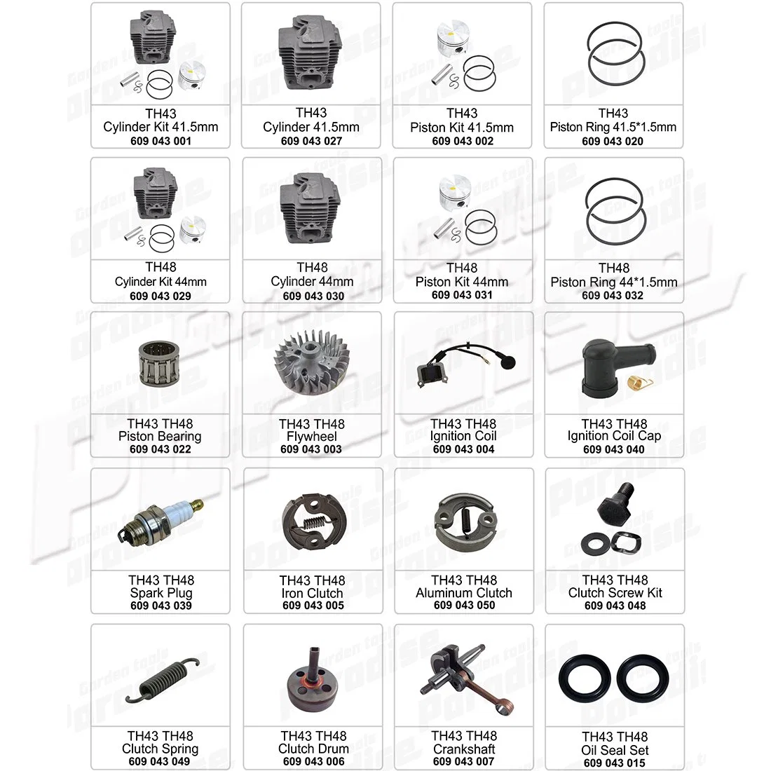 Power Brush Cutter Machine Parts TH43 Piston Ring 41.5*1.5mm