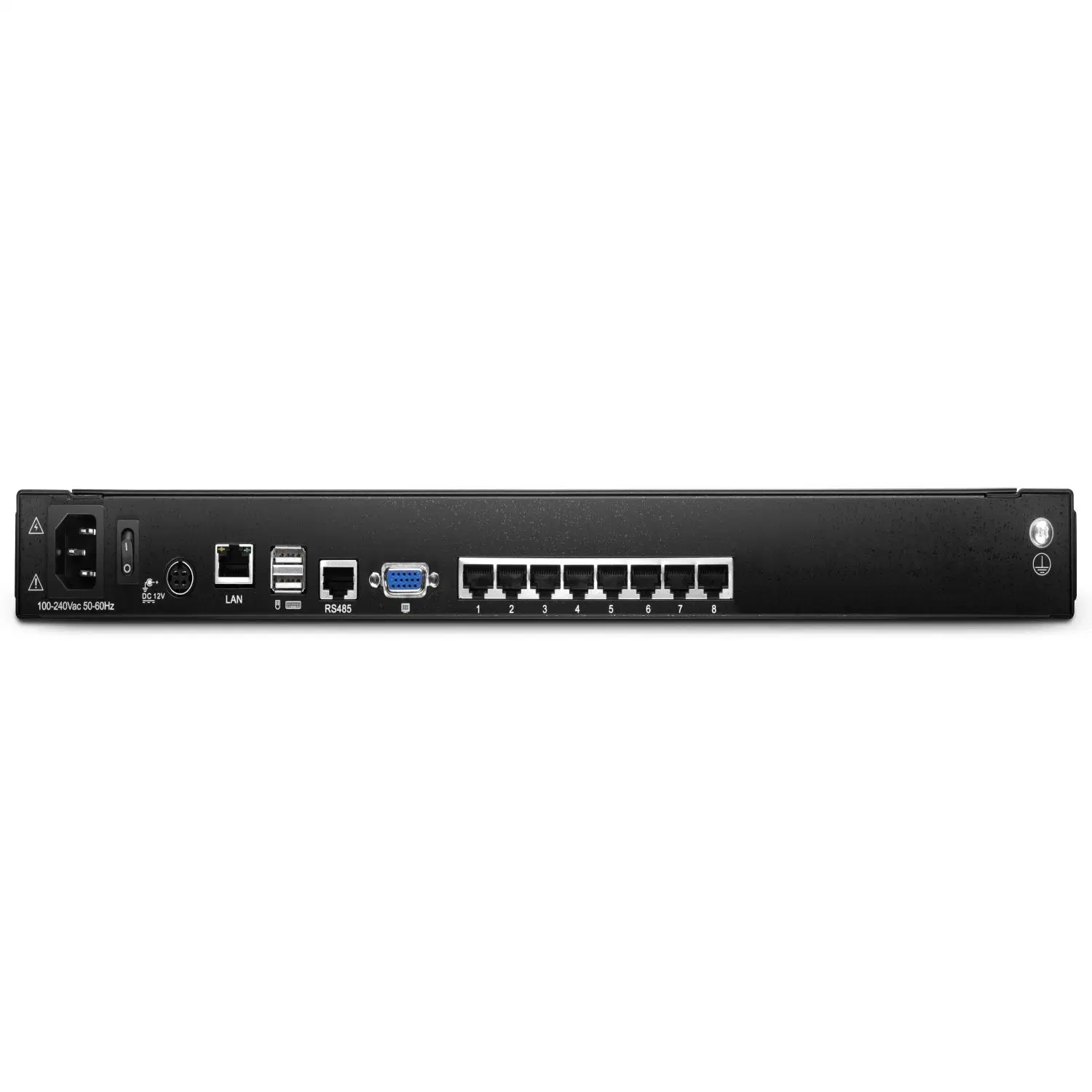 Ht1708 1u Rack-Mount 8 Port Cat5 Kvm Over IP Switch with 1 Local / 1 Remote User Access-17''